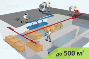 Купить монтаж приточно-вытяжной вентиляции для склада до 500 м2