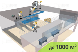 На изображениии Монтаж вытяжной вентиляции промышленных помещений 1000 м2