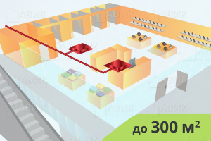 На изображениии Приточная система вентиляции для торговых помещений до 300 м2