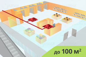 На изображениии Приточная система вентиляции для торговых помещений до 100 м2