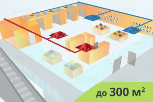 На изображениии Приточно-вытяжная система вентиляции для торговых помещений до 300 м2