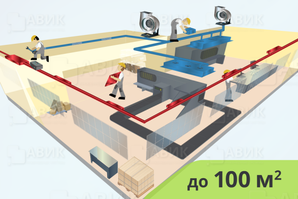 Монтаж приточно-вытяжной вентиляции для пищевых производств до 100 м2