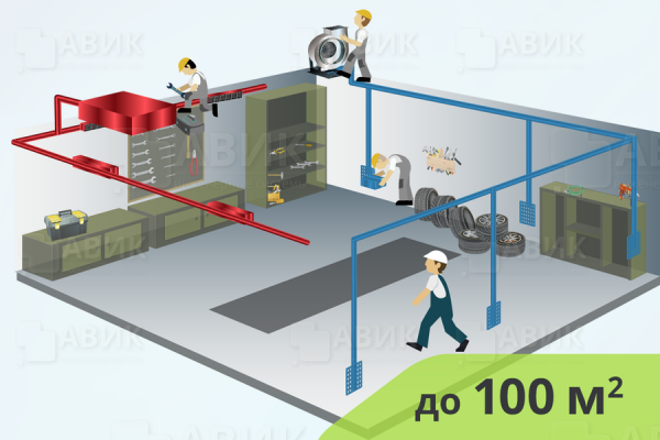 Монтаж приточно-вытяжной вентиляции для гаража до 100 м2