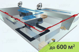 На изображениии Приточно-вытяжная система вентиляции для производственных помещений до 600 м2