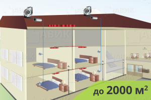 На изображениии Приточно-вытяжная система вентиляции для гостиниц, отелей до 2000 м2