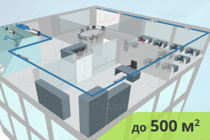 На изображениии Вытяжная система вентиляции для офиса до 500 м2