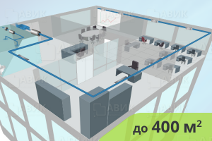 На изображениии Вытяжная система вентиляции для офиса до 400 м2